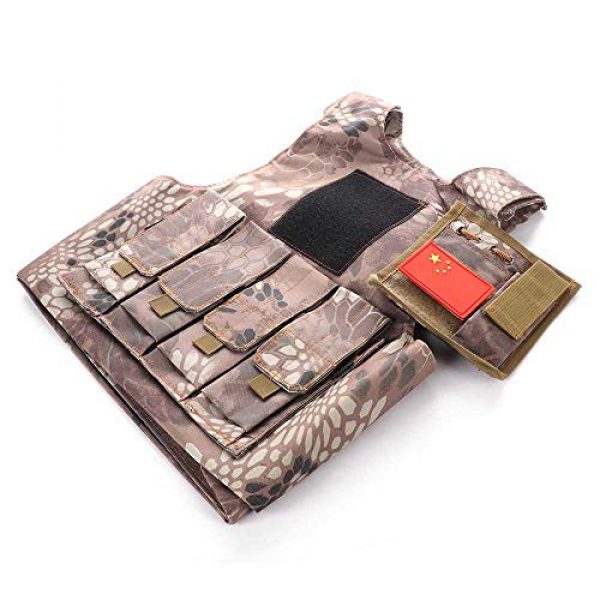 Nuxn Airsoft Tactical Vest 4 Nuxn Kids Tactical Vest Black Lightweight Children Field Combat Training Protective Vest Adjustable Shooting Hunting Molle Clothes"Children Camo Vest Jacket Waistcoat Camouflage Vest