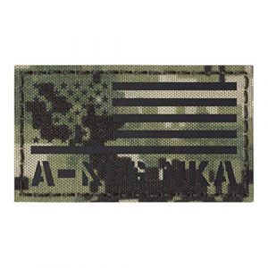 Tactical Freaky Airsoft Morale Patch 1 IR ANEG A- AOR2 NWU Type III Blood Type NKA NKDA USA Flag Infrared Tactical Morale Hook&Loop Patch