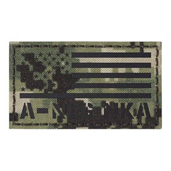 Tactical Freaky Airsoft Morale Patch 1 IR ANEG A- AOR2 NWU Type III Blood Type NKA NKDA USA Flag Infrared Tactical Morale Hook&Loop Patch