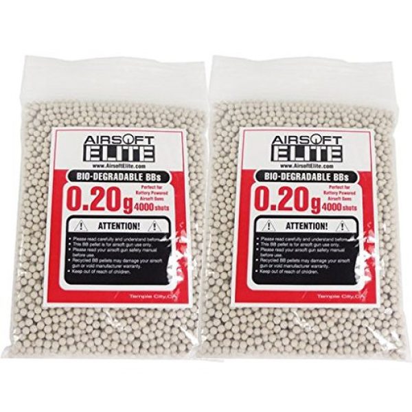 Airsoft Airsoft BB 1 Airsoft Biodegradable 0.2g BB 8,000 Rounds Elite 6mm