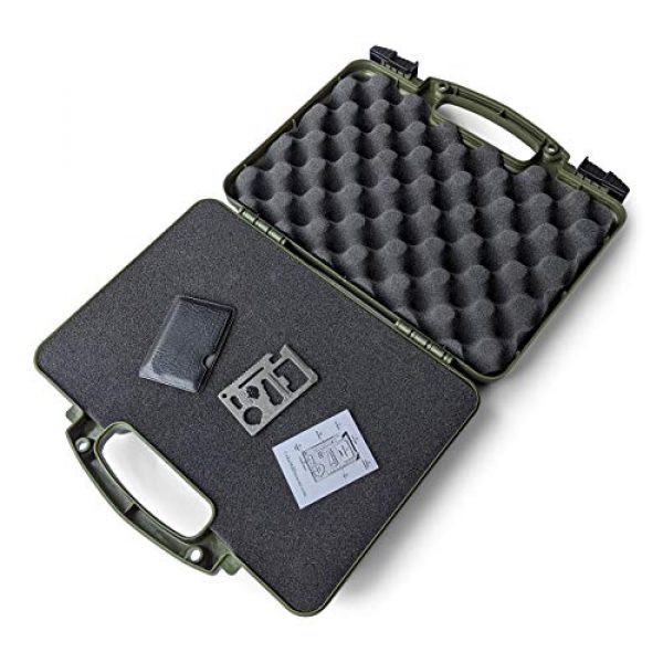 Cedar Mill Fine Firearms Pistol Case 2 Cedar Mill Fine Firearms -Worlds Smallest Micro Pistol Cleaning Kit for Handguns | Free Super-X Tool Bundle with Hard Gun Case Pistol Case (Green) |TSA Approved with Pick and Pluck Foam (2 Items)