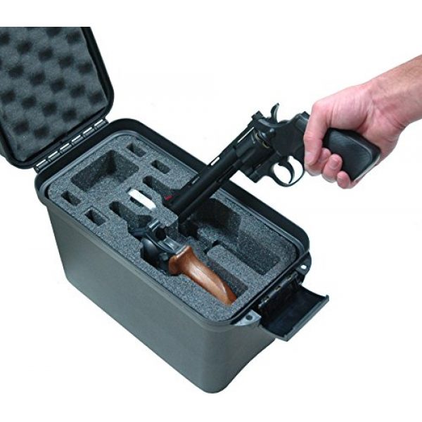 Case Club Pistol Case 6 Case Club 2 Revolver/Pistol Pre-Cut Top Loader Case with Silica Gel to Help Prevent Gun Rust