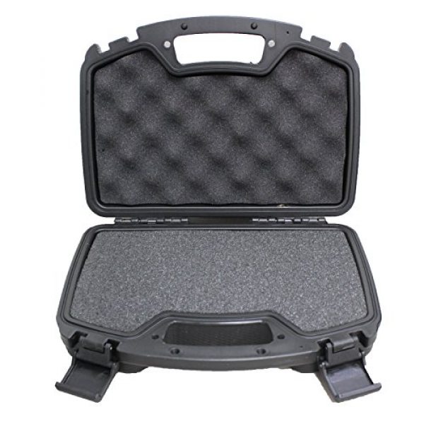 SAS Pistol Case 1 SAS Pistol Lockable Heavy Duty Hard Case Pluck Foam with Locking Holes for Archery Accessories or Handgun