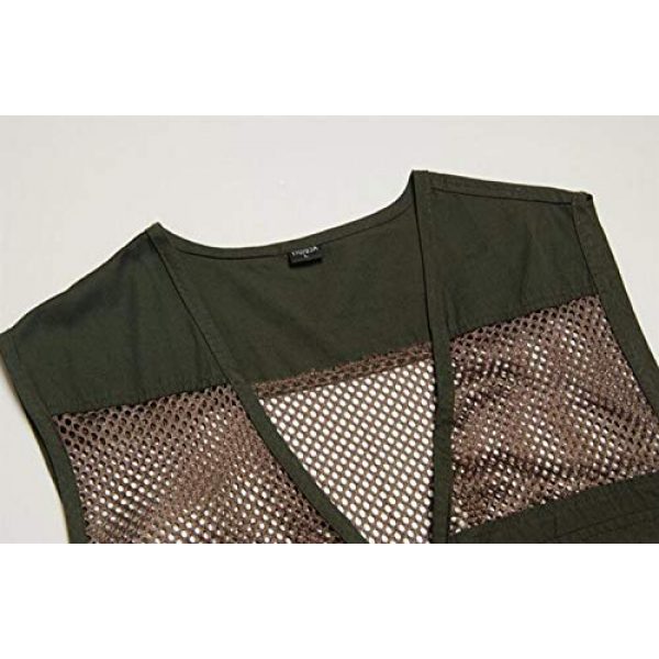 DAFREW Airsoft Tactical Vest 4 DAFREW Men's Vest Outdoor Leisure Fishing Vest Multi-Pocket Vest Breathable mesh Vest (Color : Beige, Size : XL)