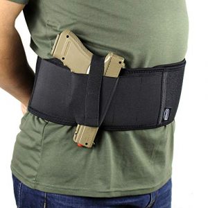 PG Airsoft Gun Holster 1 PG Comfortable Belly Band Holster for Concealed Carry w/Retention Strap and Mag Pouch Fits Subcompact Compact Medium Large Handgun