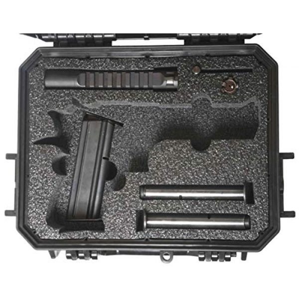 Case Club Pistol Case 3 Case Club Desert Eagle Pre-Cut Waterproof Case with Storage for 4 Extra Magazines & 1 Extra Barrel
