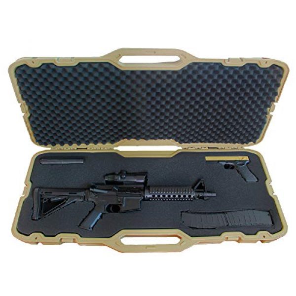 Feng Lian Rifle Case 4 Feng Lian Hard Rifle case Tactical Gun Shell AR Protective Shell, Available Length 36" x 14" x 3.5"with Foam