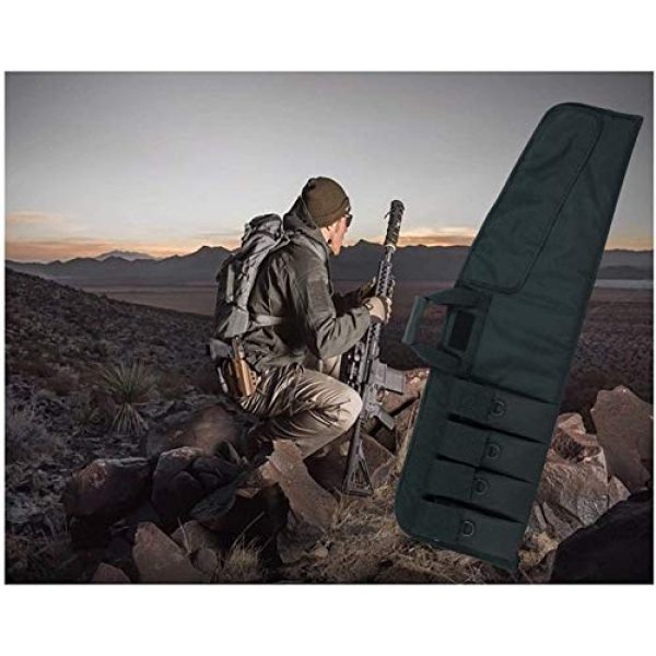 AUMTISC Rifle Case 7 AUMTISC Rifle Case Soft Shotgun Case for Tactical Ar15 Scoped Rifles with External Magazine Pockets Foam Padding Lockable Zipper Adjustable Shoulder 36" 42"