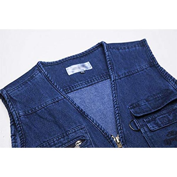DAFREW Airsoft Tactical Vest 4 Denim Sleeveless Shirt Men's Casual Vest Fashion Photography Vest Fishing Vest (Color : Denim Color, Size : XL)