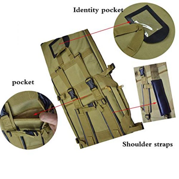 JFFCE Rifle Case 6 JFFCE Extendable Design Rifle Case/Backpack Classic Tactical Double Rifle Pistol Gun Case Bag Long Gun Case Bag for Hunting Shooting Range Sports Storage and Transport