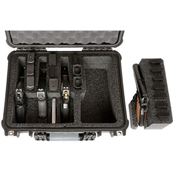 Case Club Pistol Case 3 Case Club 4 Pistol and 16 Magazine Pre-Cut Heavy Duty Waterproof Case with Included Silica Gel Canister to Help Prevent Gun Rust (Upgraded Gen-2)
