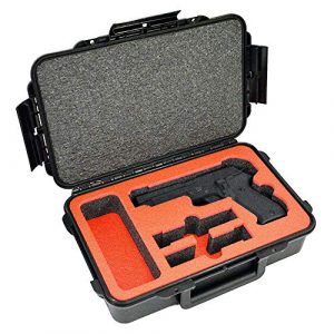MY CASE BUILDER Pistol Case 1 1 Pistol 2 Magazine + Accessory Medium Duty Lightweight Waterproof Single Gun Sport Case - Doro Cases with Custom Mycasebuilder Foam Insert