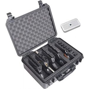 Case Club Pistol Case 1 Case Club 5 Pistol and 20 Magazine Pre-Cut Heavy Duty Waterproof Case with Included Silica Gel Canister to Help Prevent Gun Rust (Upgraded Gen-2)