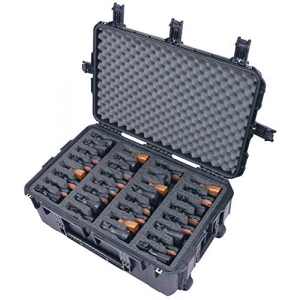 Case Club Pistol Case 4 Case Club 32 Pistol Pre-Cut Waterproof Case with x2 Silica Gel to Help Prevent Gun Rust