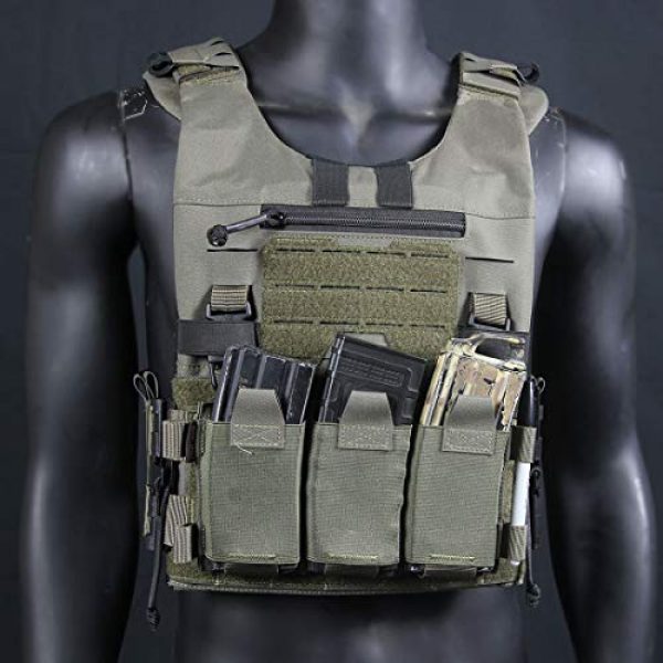 YIFAN Airsoft Tactical Vest 2 YIFAN Tactical Shooting Range Training Vest for Men Quick Release, 500D Nylon Outdoor Vest with Pockets for Combat Training, Field Operations, Hunting, Travel