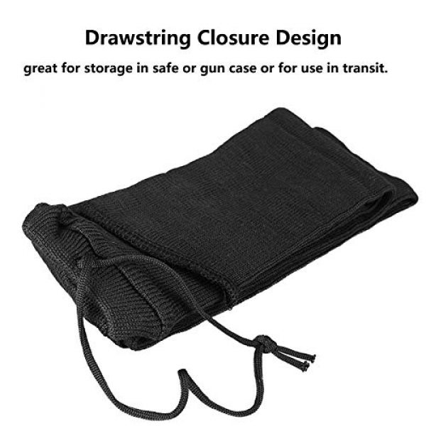 LAUNDRY POUCH Rifle Case 2 LAUNDRY POUCH Gun Sock,Thicker Knit Gun Socks for Rifles/Shotguns up to 52", Anti-Rust, Silicone Treated, Drawstring Closure