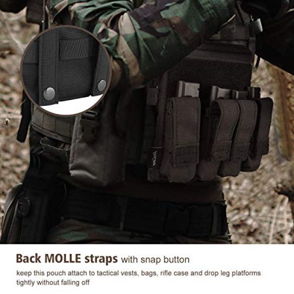 ProCase Pistol Case 6 ProCase Tactical Pistol Case Shooting Range Duffle Bag for Hunting or Shooting Range Sport Bundle with Tactical Pistol Mag Pouch Submachine Gun Magazine Bag for Glock M1911 92F Smith and More -Black