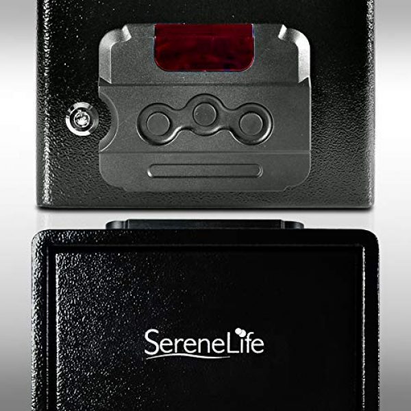 SereneLife Pistol Case 6 SereneLife Safes & Lock Boxes | Gun Safe Box | Pistol Security Box | Safe Security Box | Digital Safe | Safe Box For Money | Steel Alloy Drop Safe - Includes Keys (SLSFE28PS)