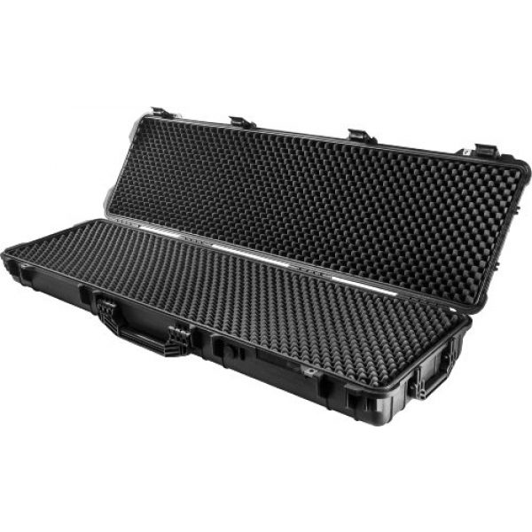 BARSKA Rifle Case 4 BARSKA BH12158 Loaded Gear AX-500 53" Watertight Protective Hard Rifle Case with Wheels and Foam, Black