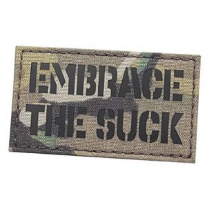 Tactical Freaky Airsoft Morale Patch 1 IR Multicam Embrace The Suck OCP 2x3.5 Army Morale Tactical Touch Fastener Patch