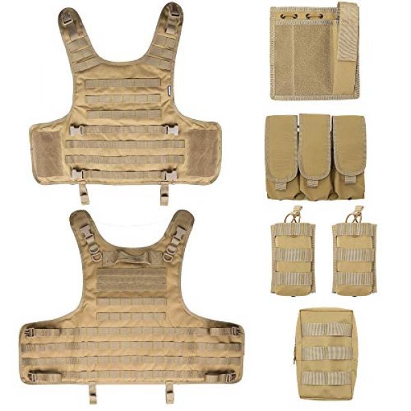 MGFLASHFORCE Airsoft Tactical Vest 6 MGFLASHFORCE Tactical Airsoft Vest Adjustable Modular Paintball Vest