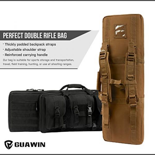 GUAWIN Rifle Case 6 GUAWIN Rifle Bag Rifle Case Shotgun Case Heavy Duty Reinforced Stitched Construction Rifle Backpack, Double Long Soft Gun Cases for Rifles Shotguns Pistols Storage and Transportation in 36" 42" 46"