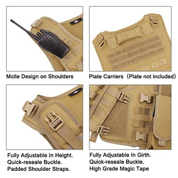 MGFLASHFORCE Airsoft Tactical Vest 5 MGFLASHFORCE Tactical Airsoft Vest Adjustable Modular Paintball Vest