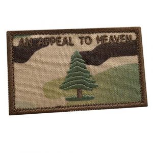 LEGEEON Airsoft Morale Patch 1 LEGEEON Multicam an Appeal to Heaven Pine Tree 2x3.25 American Revolution Patriot USA Morale Hook&Loop Cap Patch