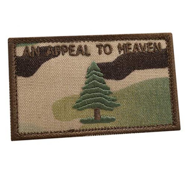 LEGEEON Airsoft Morale Patch 1 LEGEEON Multicam an Appeal to Heaven Pine Tree 2x3.25 American Revolution Patriot USA Morale Hook&Loop Cap Patch