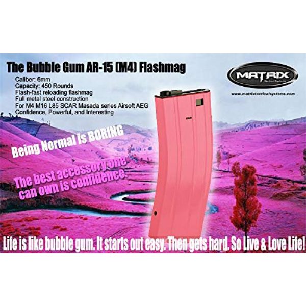 Evike Airsoft Gun Magazine 5 Evike Matrix Full Metal 370 Round Happy Valentine Flashmag for M4 M16 Series Airsoft AEG