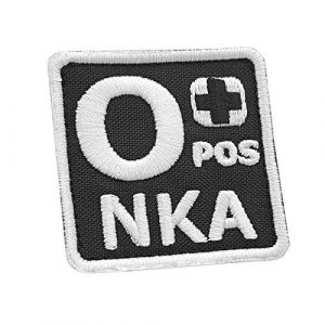 LEGEEON Airsoft Morale Patch 1 LEGEEON OPOS O+ NKA Blood Type Subdued Embroidered Touch Fastener Patch