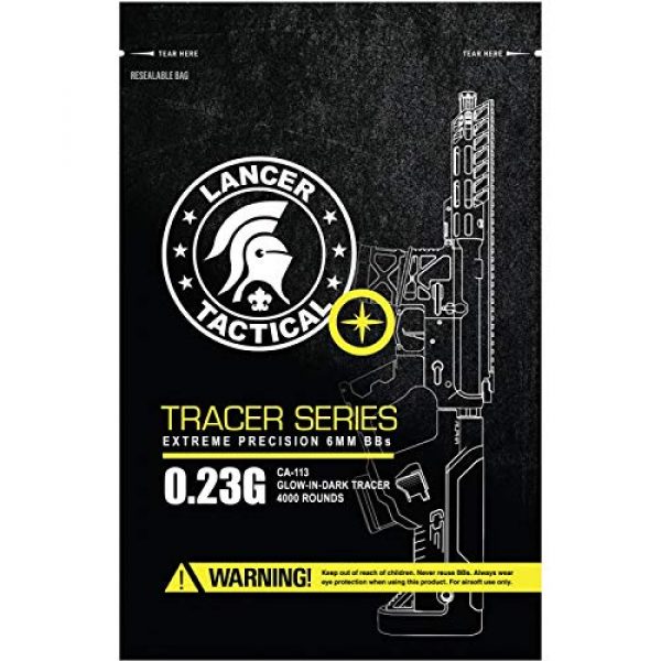 Lancer Tactical Airsoft BB 1 Lancer Tactical Pro Series 4000 Round Airsoft Tracer BBS 0.23g