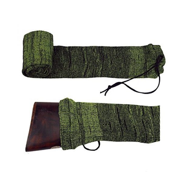 PXDREAM Rifle Case 3 PXDREAM 54" Shotgun Rifle Sock Sleeve Case Shooting Hunting Gun Silicone Slip Bag Case - Green (Pack of 2 Pieces)