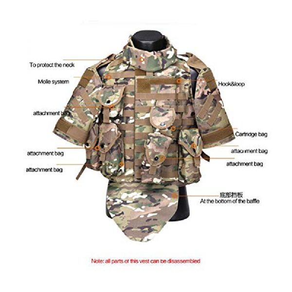BGJ Airsoft Tactical Vest 6 Tactics Camouflage Vest Phantom Protective Modular Vest Body Armor Airsoft Wargame Hunting Outdoor Sports Activities