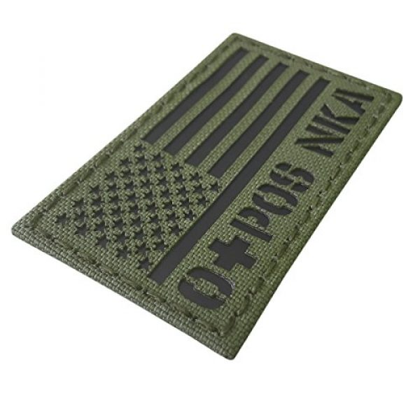 Tactical Freaky Airsoft Morale Patch 5 OD Green Olive Drab Infrared USA Flag OPOS O+ Blood Type NKA NKDA IR Tactical Morale Touch Fastener Patch