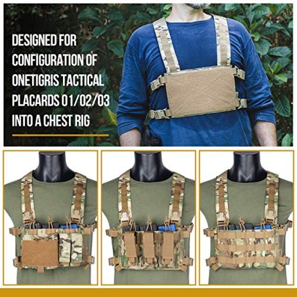OneTigris Airsoft Tactical Vest 5 OneTigris Chest Rig Tactical Panel Placard Adapter (Multicam)