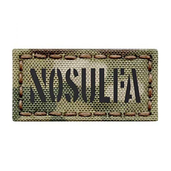Tactical Freaky Airsoft Morale Patch 1 Multicam IR NO SULFA Sulfonamide Allergy Blood Type 1x2 IFAK Tactical Morale Hook&Loop Patch