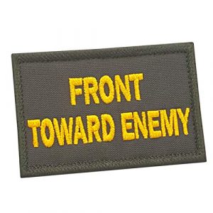 LEGEEON Airsoft Morale Patch 1 LEGEEON M18 Claymore 2x3.25 Front Toward Enemy Army Morale Tactical Touch Fastener Patch