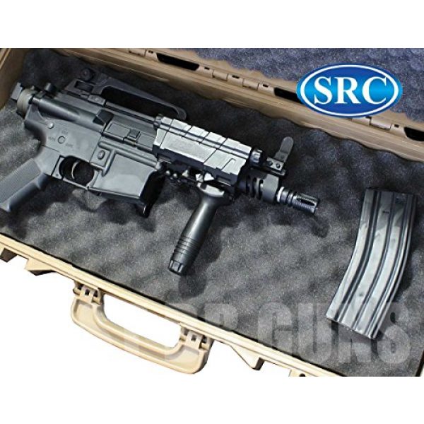 SRC Rifle Case 2 SRC Tan Foam Padded Plastic Airsoft Rifle Gun Case