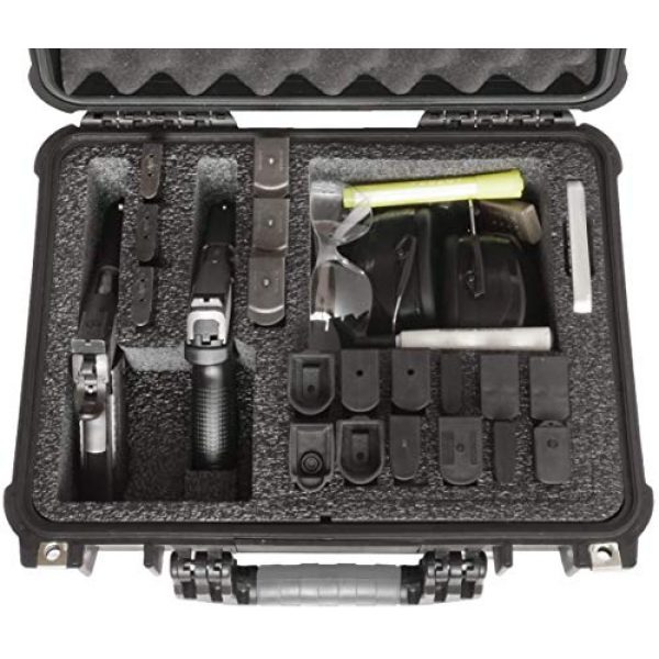 Case Club Pistol Case 3 Case Club Waterproof 2 Pistol Case & Accessory Pocket with Silica Gel