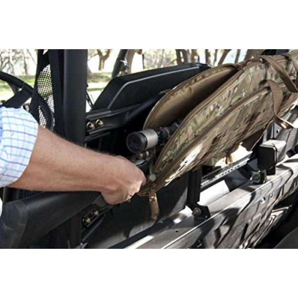 Flying Circle Rifle Case 2 Flying Circle Gear Scoped Rifle Case - MOLLE Compatible - Extra Thick Padding - Locking Zippers on Weapon Compartment - Holds Scoped Rifles up To 47" in Length - 49.5" x 12" x 1.5"