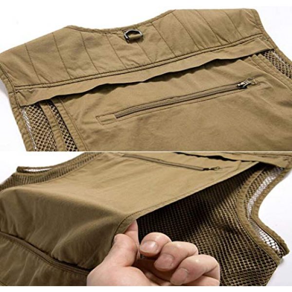 DAFREW Airsoft Tactical Vest 6 DAFREW Multi-Pocket Vests Vests Men's Casual Fishing Photography Vests mesh Breathable Vest (Color : Army Green, Size : L)