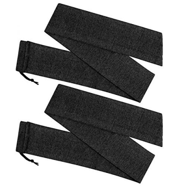 Gogoku Rifle Sock 1 Gogoku Gun Socks 2-Pack Gun Sock Silicone-Treated Extra-Wide Rifle Socks Fit Scopes Knit Sleeve Case Dust Cover Outdoor Shooting Hunting Sack Storage Bag for Rifle Shotgun