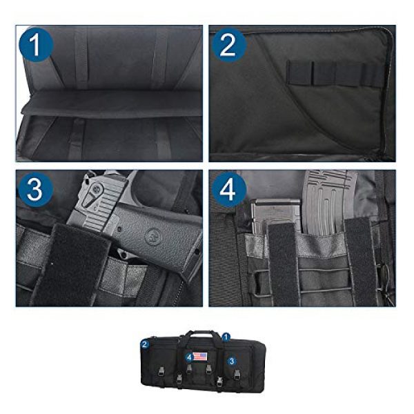 Paladins Rifle Case 5 Paladins Gun Case Rifle Bag Double Rifle Case with Magazine Pockets 32/48 inch