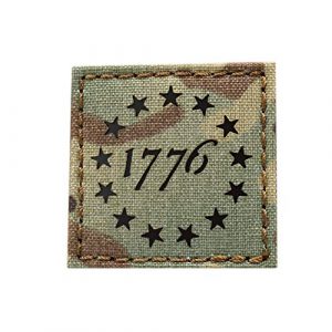 Tactical Freaky Airsoft Morale Patch 1 Multicam IR 1776 American Revolution 2x2 US 2A Patriot Three Percenter Morale Tactical Patch