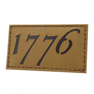 Tactical Freaky Airsoft Morale Patch 1 IR 1776 Coyote US Declaration of Independence 2x3.5 American Revolution Patriot Tactical Hook&Loop Patch