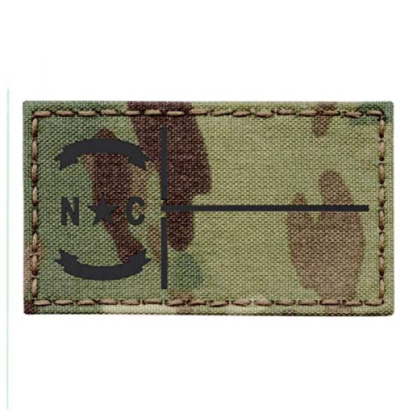 Tactical Freaky Airsoft Morale Patch 1 IR Multicam North Carolina State Flag 2x3.5 Infrared IFF Tactical Morale Touch Fastener Patch