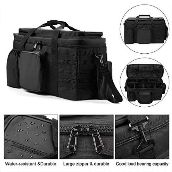 YumyKit Pistol Case 4 YumyKit Pistol Range Bag Tactical-Shooting Large Handguns Duffle Bag, Deluxe Padded Shooting Range Ammo Gear Accessories Pouch for Hunting Shooting Range Sport