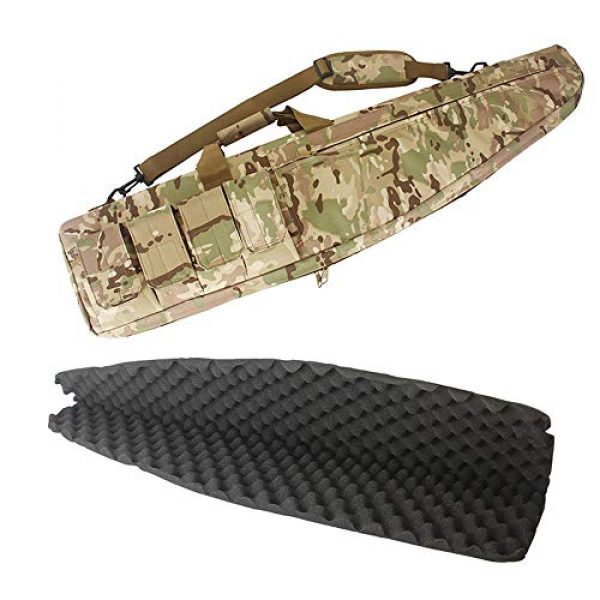 Sunny Rifle Case 7 Outdoor Sports Gear Tactical Assault Combat Camouflage Rifle Gun Case Cover Shooting Hunting Fishing Pack Tactical Airsoft Gun Long Bag - Green - 120cm