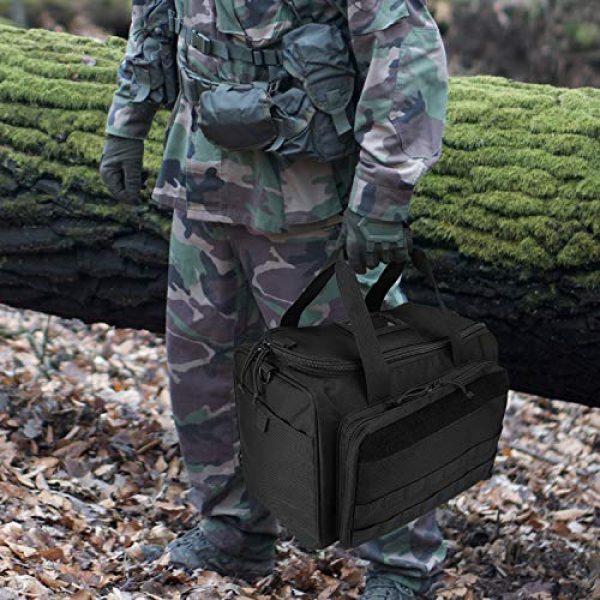 ProCase Pistol Case 4 ProCase Tactical Gun Range Bag for Handguns, Pistols and Ammo, Large Shooting Range Duffle Bags for Magazine Shooting Gear Accessories for Hunting Shooting Range Sport Competetion -Black
